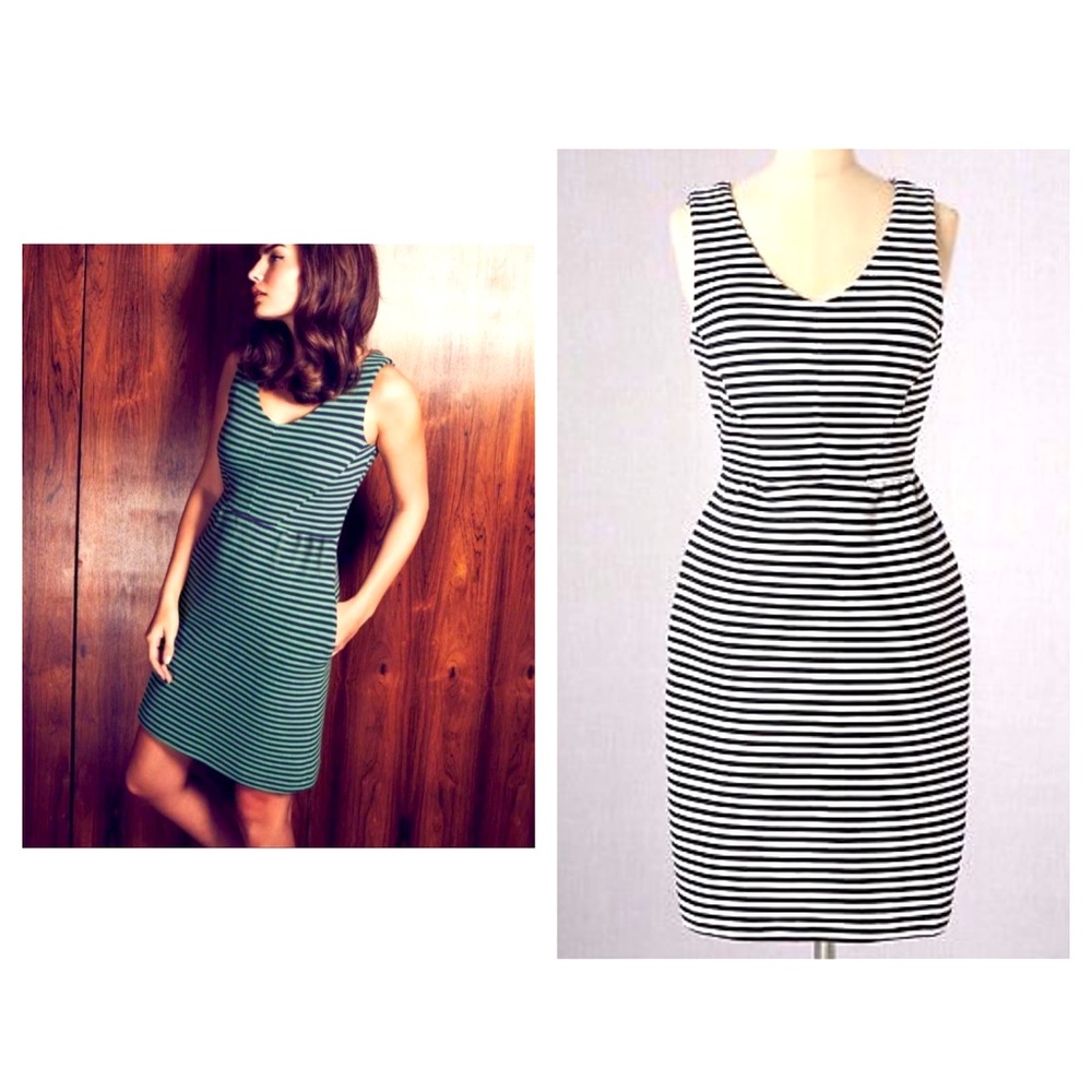 Boden Ponte Striped Dresd
